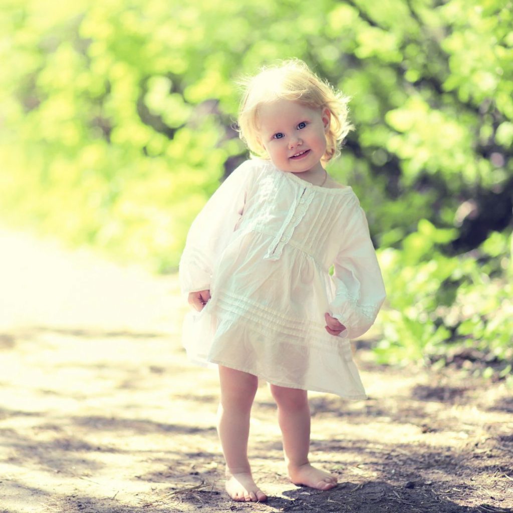 barefoot child